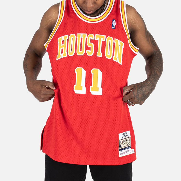 Mitchell Ness Mitchell & Ness NBA 04-05 Houston Rockets Yao Ming #11 Red Basketball Jersey AJY4CP18179-HROSCAR04YMI 圖 3