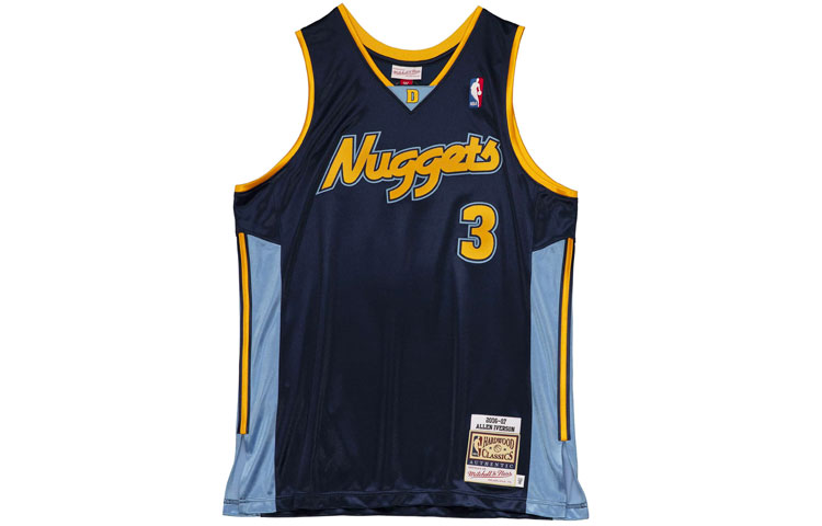 Mitchell Ness Mitchell & Ness NBA 06-07 Denver Nuggets Allen Iverson #3 Jersey Navy . AJY4GS20032-DNUNAVY06AIV