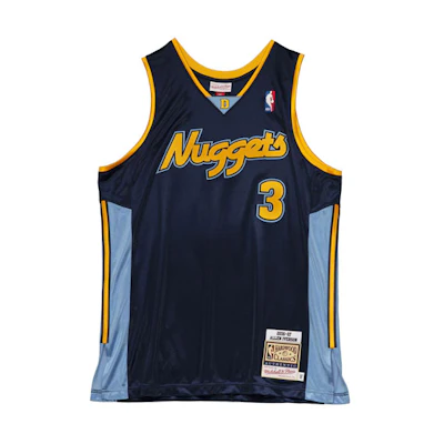 Mitchell Ness Mitchell & Ness NBA 06-07 Denver Nuggets Allen Iverson #3 Jersey Navy . AJY4GS20032-DNUNAVY06AIV