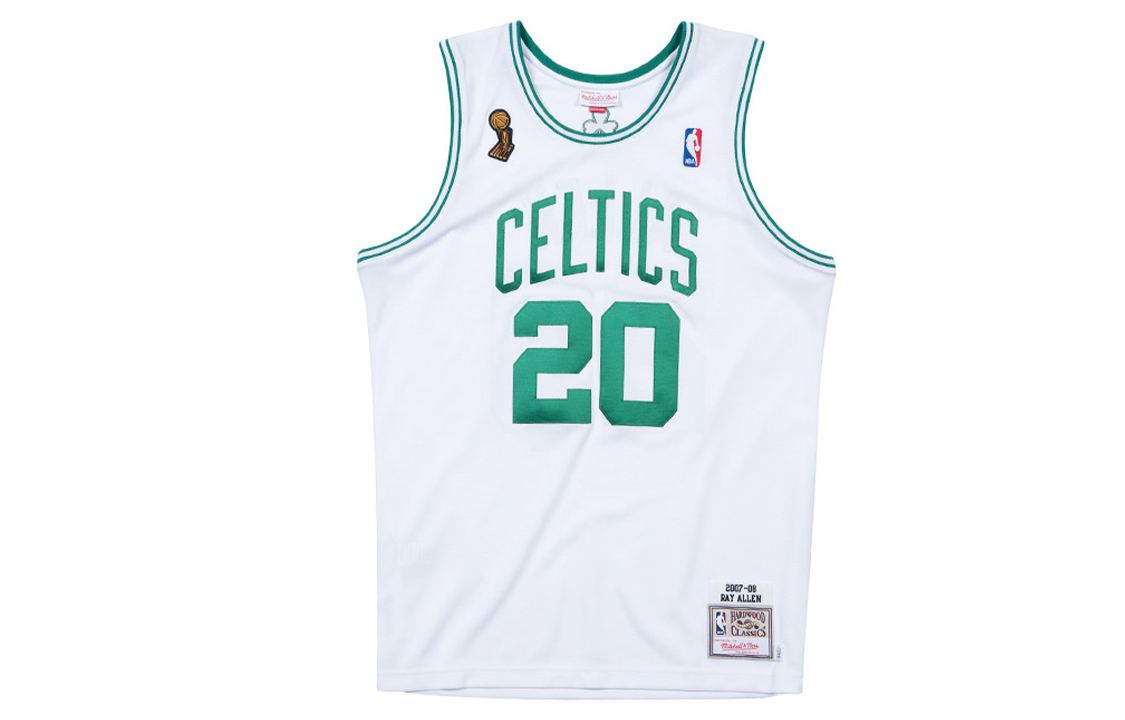 Mitchell Ness Mitchell & Ness NBA 07-08 Boston Celtics Ray Allen #20 Home Jersey White Retro. AJY4CP19121-BCEWHIT07RAL