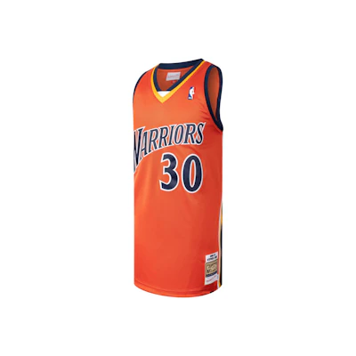 Mitchell Ness Mitchell & Ness NBA 09-10 Golden State Warriors Curry #30 Retro Jersey Orange AJY4CP19132-GSWORAN09SCU