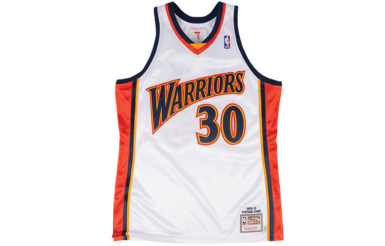 Mitchell Ness Mitchell & Ness NBA 09-10 Warriors Curry #30 Home Jersey White Unisex Retro Tank AJY4CP19133-GSWWHIT09SCU 圖 2