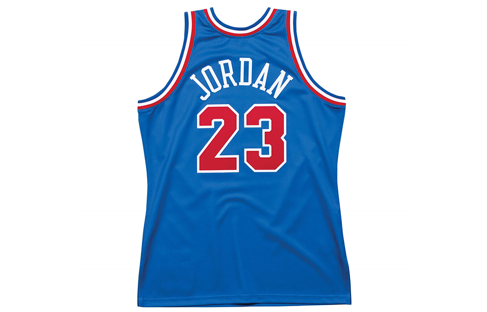 Lookbook 米奇尔＆内斯 NBA 1993 全明星乔丹公牛队球衣 蓝色男女通用 AJY4EL18009-ASEROYA93MJO