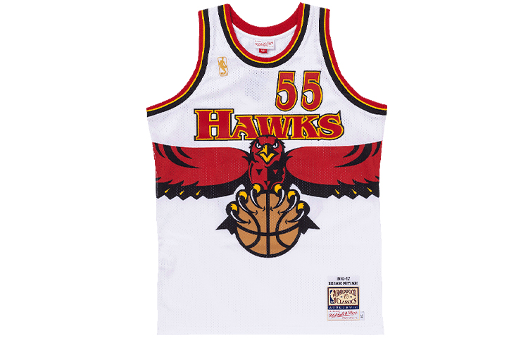 Mitchell Ness Mitchell & Ness NBA 1996-97 Hawks Dikembe Mutombo #55 Retro Jersey White. AJY4SB19088-AHAWHIT96DMO 圖 2
