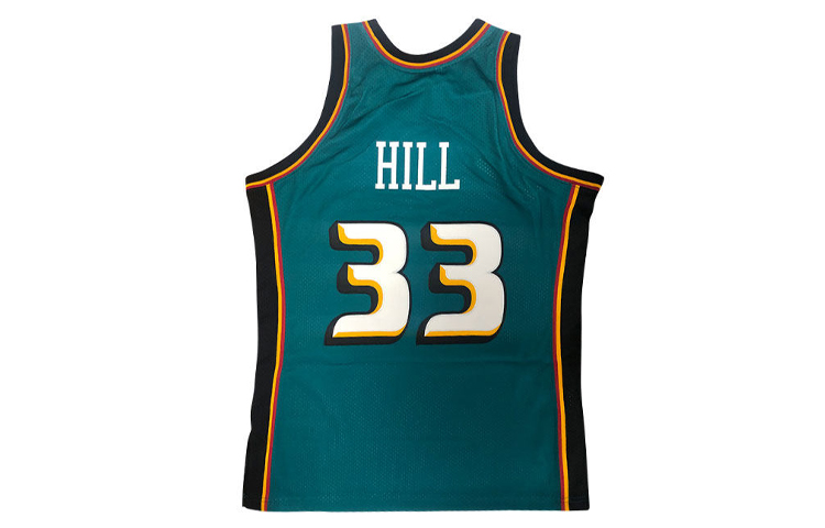 Mitchell Ness Mitchell & Ness NBA 1998-99 Pistons Grant Hill Jersey Blue Teal Unisex Retro AJY4GS18083-DPITEAL98GHI 圖 3