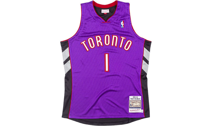 Mitchell Ness Mitchell & Ness NBA 1999-2000 Toronto Raptors Tracy McGrady #1 Purple Jersey. AJY4GS18453-TRAPURP99TMC