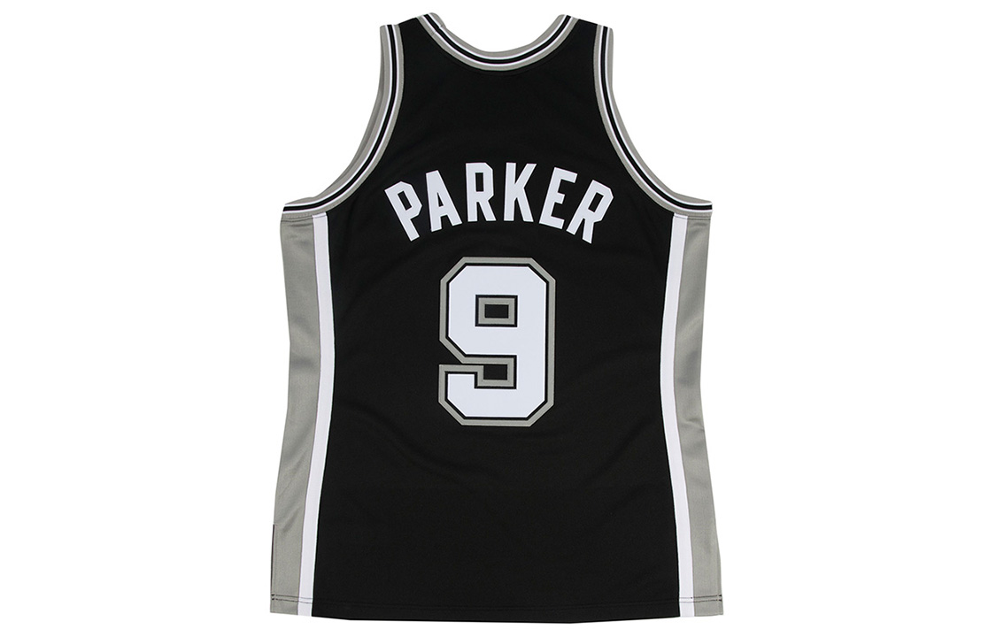Mitchell Ness Mitchell & Ness NBA 2002-03 Finals Spurs Parker #9 Black Retro Basketball Jersey. AJY4CP19172-SASBLCK02TPA 圖 3