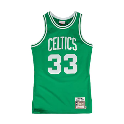 Mitchell Ness Mitchell & Ness NBA 85-86 Boston Celtics Larry Bird #33 Retro Jersey Green Mens. AJY4GS18068-BCEKYGN85LBI