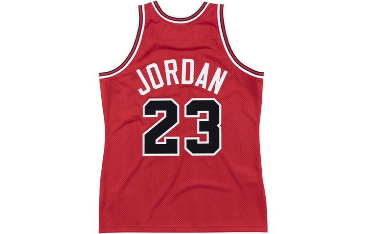 Lookbook Mitchell & Ness Jersey Bulls Jordan #23 Retro Merah (Lelaki). AJY4CP19010-CBUSCAR85MJO