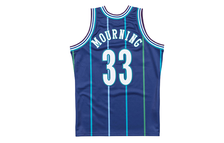 Mitchell Ness Mitchell & Ness NBA 94-95 Hornets Alonzo Mourning #33 Jersey Blue Mens AJY4LG19020-CHODKPR94AMO 圖 3