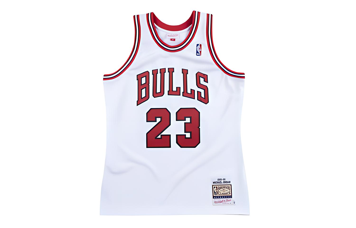 Mitchell Ness Mitchell & Ness NBA 95-96 Bulls Jordan #23 Oversized Jersey White Men AJY4GS18076-CBUWHIT95MJO