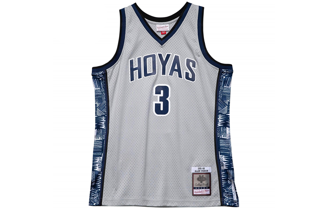 Mitchell Ness Mitchell & Ness NBA 95-96 Georgetown Iverson #3 Retro Basketball Jersey Grey . SMJY1171-GTW95AIVCHRM