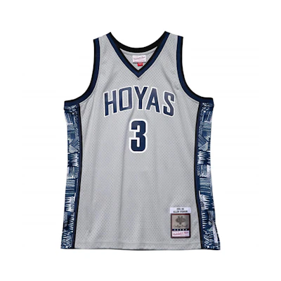 Mitchell Ness Mitchell & Ness NBA 95-96 Georgetown Iverson #3 Retro Basketball Jersey Grey . SMJY1171-GTW95AIVCHRM