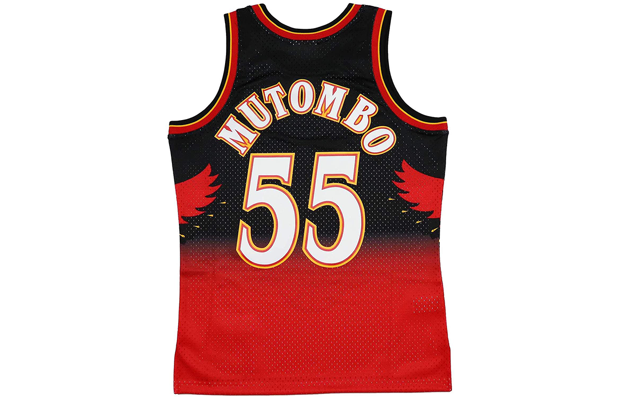 Mitchell Ness Mitchell & Ness NBA 96-97 Atlanta Hawks Mutombo #55 Red Swingman Jersey SMJYGS18138-AHASCAR96DMO 圖 3