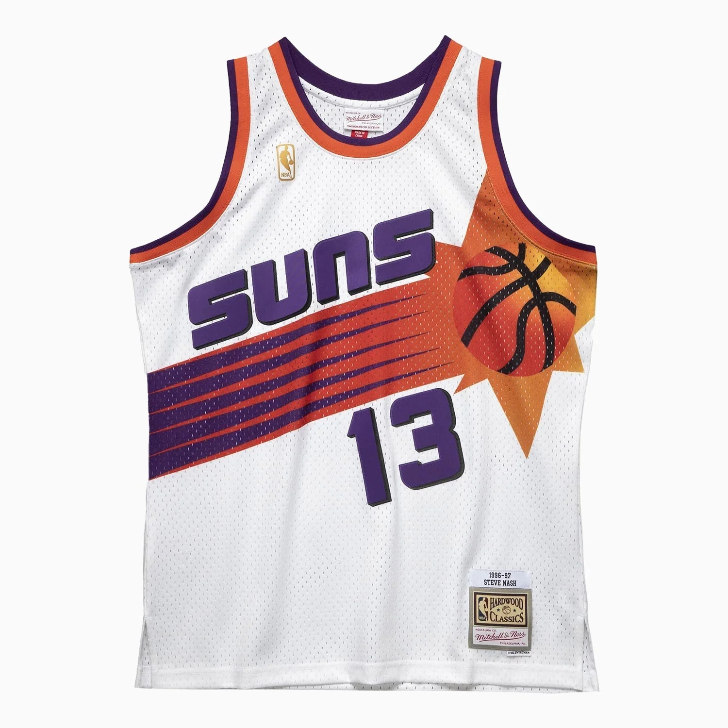 Mitchell Ness Mitchell & Ness NBA 96-97 Suns Nash #13 Retro Basketball Jersey Unisex - White SMJYGS20058-PSUWHIT96SNA