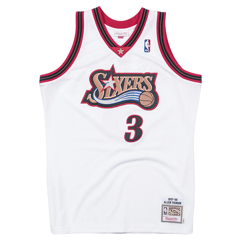 Mitchell Ness Mitchell & Ness NBA 97-98 76ers Allen Iverson #3 Retro Jersey White AJY4CP19162-P76WHIT97AIV