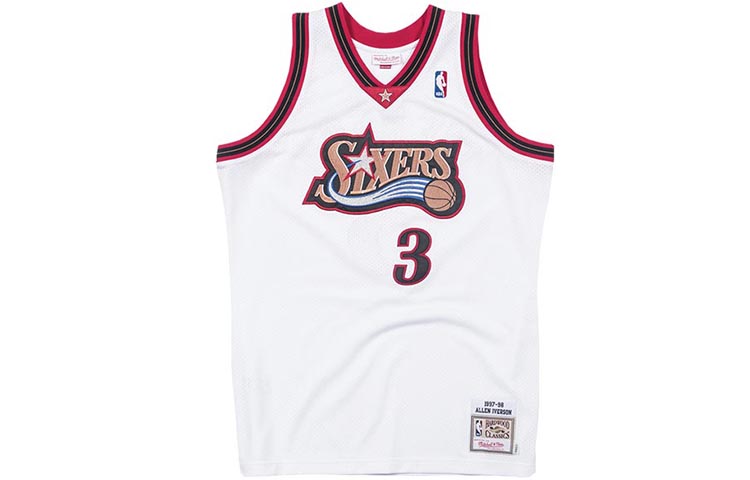Mitchell Ness Mitchell & Ness NBA 97-98 76ers Allen Iverson #3 Retro Jersey White AJY4CP19162-P76WHIT97AIV 圖 2