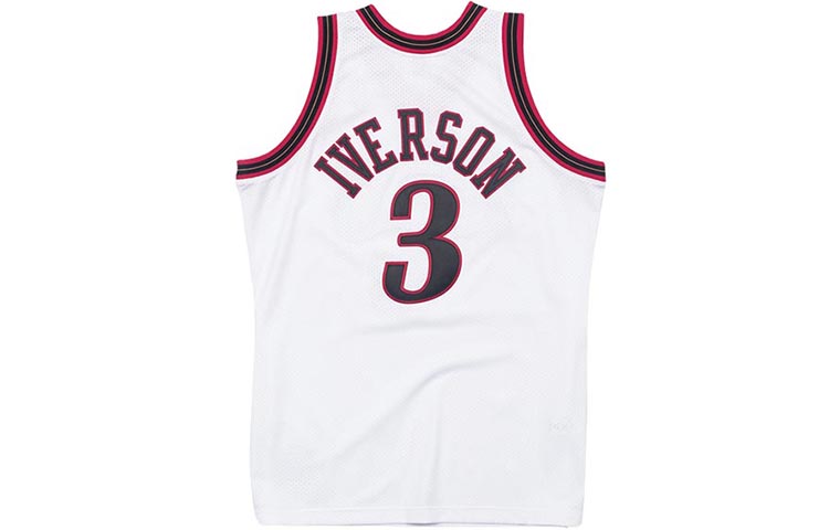 Mitchell Ness Mitchell & Ness NBA 97-98 76ers Allen Iverson #3 Retro Jersey White AJY4CP19162-P76WHIT97AIV 圖 3
