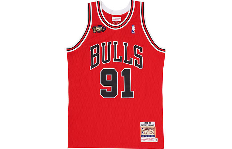Mitchell Ness Mitchell & Ness NBA 97-98 Retro Jersey Rodman Bulls #91 Vest AJY4GS18080-CBUSCAR97DRD 圖 2