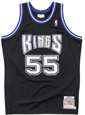 米切尔奈斯 NBA 98-99 国王队55号威廉姆斯黑色复古球衣 BA688C-SKI-K-JHS Order 米切尔奈斯 NBA 98-99 国王队55号威廉姆斯黑色复古球衣 BA688C-SKI-K-JHS