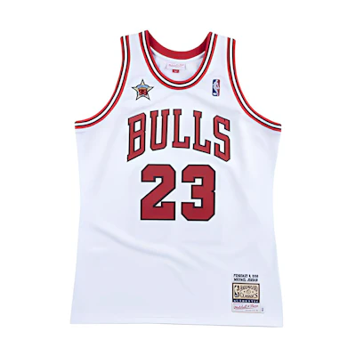 Mitchell Ness Mitchell & Ness NBA 98 Bulls Jordan #23 Retro Basketball Jersey White AJY4LG19010-CBUWHIT98MJO
