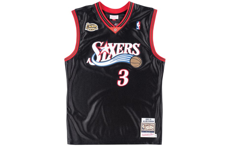 Order ミッチェル＆ネス NBA アレン・アイバーソン 76ers ジャージ ''00-01 シーズン ブラック ユニセックス AJY4GS18104-P76BLCK00AIV