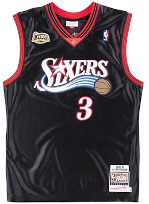 米切尔内斯 NBA 艾伦·艾弗森 76人队球衣 ''00-01赛季 黑色 男女通用 AJY4GS18104-P76BLCK00AIV Order 米切尔内斯 NBA 艾伦·艾弗森 76人队球衣 ''00-01赛季 黑色 男女通用 AJY4GS18104-P76BLCK00AIV