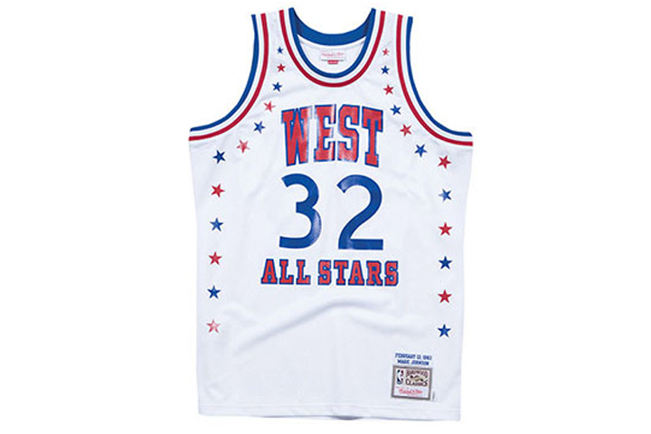 Mitchell Ness Mitchell & Ness NBA Authentic 1983 All-Star West Magic Johnson Jersey White BA64IZ-ASW-W-BZL 圖 2