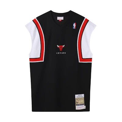 Mitchell Ness Mitchell & Ness NBA Chicago Bulls 97-98 Retro Basketball Training Tee Black ASSH1046-CBU97PPPBLCK