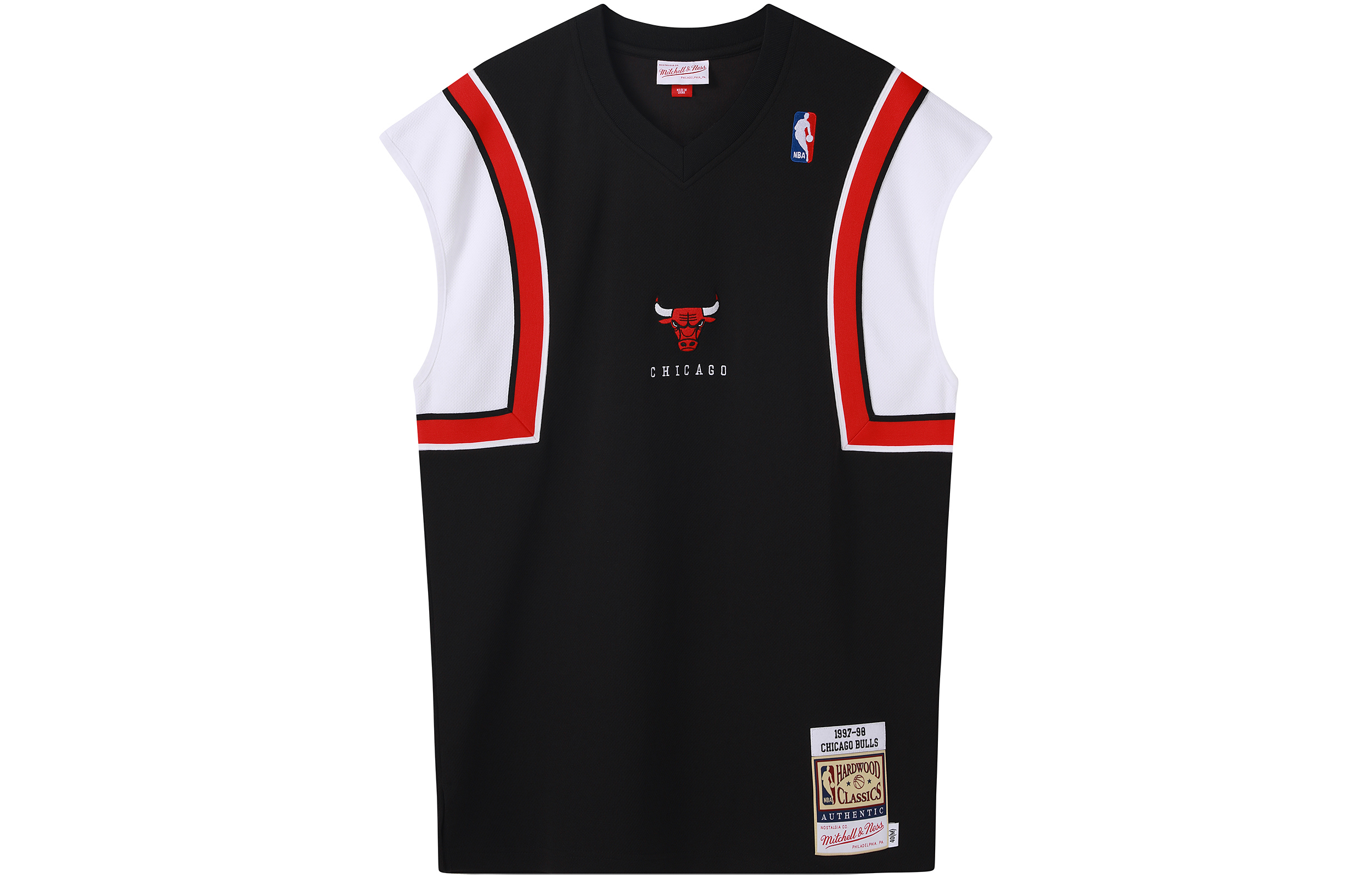 Order 米切尔内斯 NBA 芝加哥公牛 97-98 復古篮球训练短袖黑色 ASSH1046-CBU97PPPBLCK