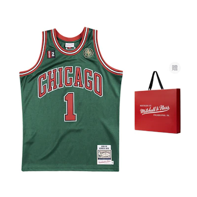 Mitchell Ness Mitchell & Ness NBA Derrick Rose 08-09 Bulls Green Basketball Jersey Vest AJY4EL18016-CBUDKGN08DRS