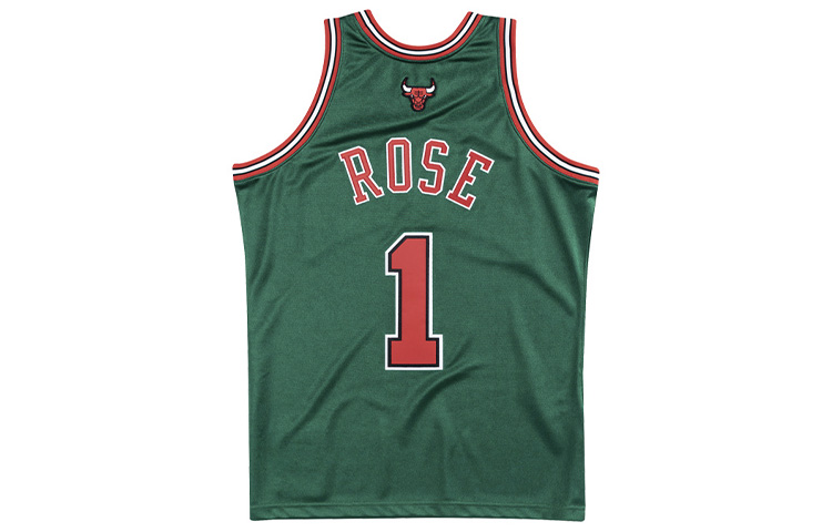 Lookbook Mitchell & Ness NBA Derrick Rose 08-09 公牛綠色籃球球衣背心 AJY4EL18016-CBUDKGN08DRS