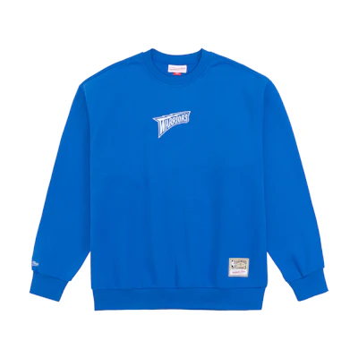 Mitchell Ness Mitchell & Ness NBA Golden State Warriors Logo Pullover Hoodie Blue Unisex FPHD4849-GSWYYPPPROYA
