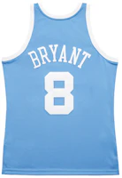 Lookbook Mitchell & Ness NBA 科比湖人 04-05 復古球衣 男/女 淺藍色 AJY4CP19005-LALLTBL04KBR
