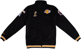 Mitchell Ness Mitchell & Ness NBA Lakers Logo Casual Warm-Up Jacket Black Unisex. OJZP3238-LALYYPPPBLCK Mitchell Ness Mitchell & Ness NBA Lakers Logo Casual Warm-Up Jacket Black Unisex. OJZP3238-LALYYPPPBLCK