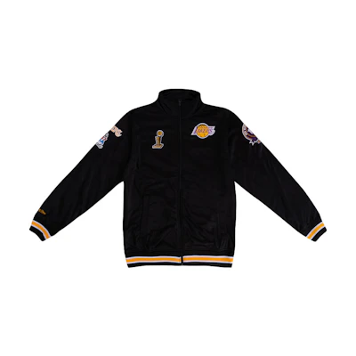 Mitchell Ness Mitchell & Ness NBA Lakers Logo Casual Warm-Up Jacket Black Unisex. OJZP3238-LALYYPPPBLCK