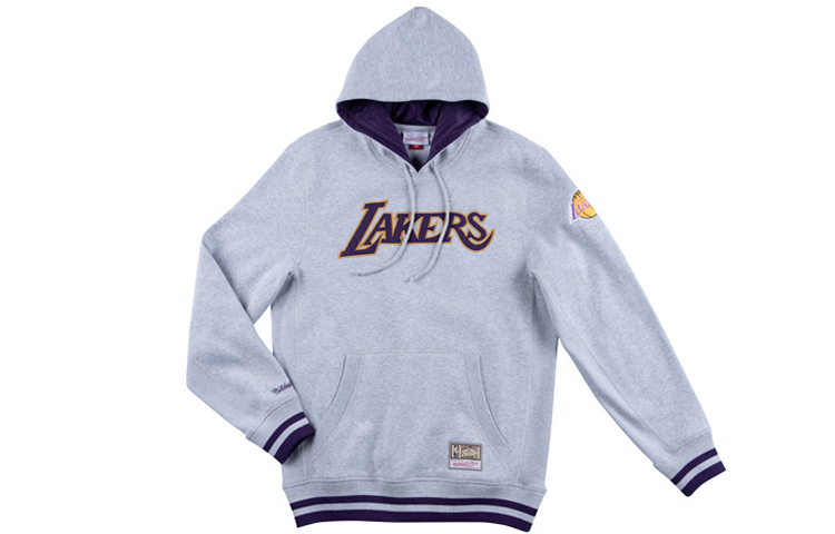 Mitchell Ness Mitchell & Ness NBA Lakers Retro Colorblock Hoodie Gray Purple Unisex HDSSAJ19008-LALGHLP