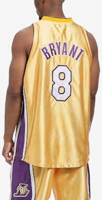 Mitchell Ness NBA Los Angeles Lakers Kobe Jersey Reversible Retro Emas/Ungu. NNBJGS20051-LALGOLDKBR 2