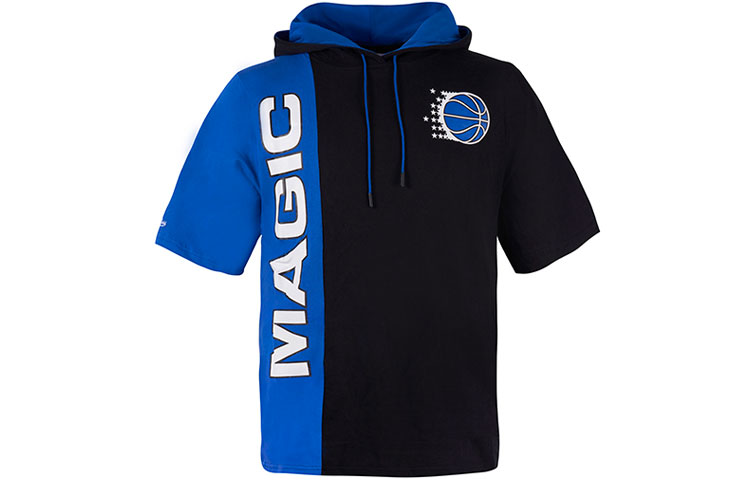 Mitchell Ness Mitchell & Ness NBA Magic Team Logo Oversized Black Crewneck Sweatshirt Unisex MNJYFWHD23092004