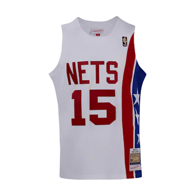 Mitchell Ness Mitchell & Ness NBA Nets Carter #15 05-06 Jersey Retro Breathable Tank White. AJY44483-NJN05VCAWHIT
