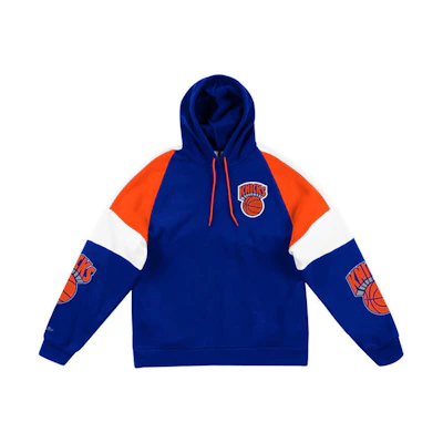 Mitchell Ness Mitchell & Ness NBA New York Knicks Retro Colorblock Pullover Hoodie HDSSAJ19008-NYKRYOR