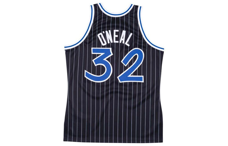 Lookbook Mitchell & Ness NBA Orlando Magic Shaquille O''Neal 32 Retro Jersey Navy. AJY4GS18097-OMABLCK94SON