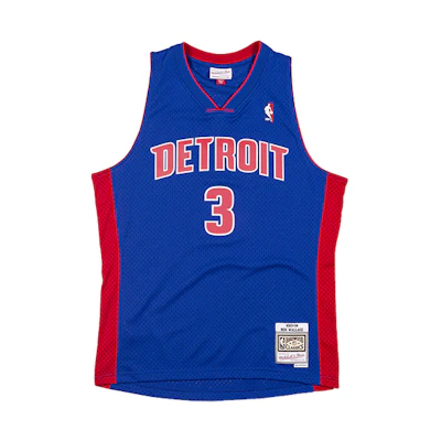 Mitchell Ness Mitchell & Ness NBA Pistons Ben Wallace 03-04 Retro Swingman Jersey Blue Unisex. SMJYAC19108-DPIROYA03BWA