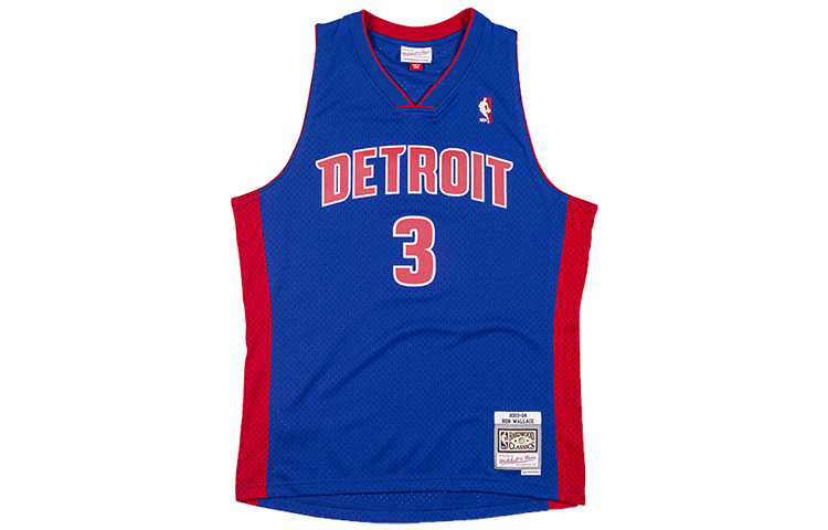 Order Mitchell & Ness NBA Pistons Ben Wallace 03-04 Retro Jersey Biru Unisex. SMJYAC19108-DPIROYA03BWA