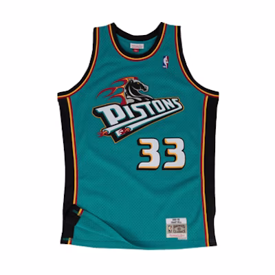 Mitchell Ness Mitchell & Ness NBA Pistons Grant Hill #33 Retro Swingman Jersey Green 353J-303-FGYYJW
