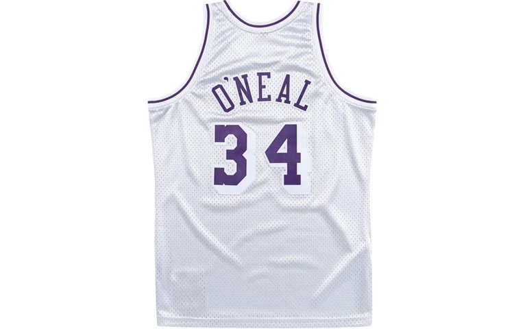 Mitchell Ness Mitchell & Ness NBA Platinum Series Lakers Shaquille O'Neal 34 Jersey White Unisex SMJYNG18476-LALSILV96SON 圖 3