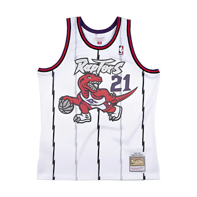 Mitchell Ness Mitchell & Ness NBA Raptors Camby #21 Retro Basketball Jersey White (97-98). SMJYLG19078-TRAWHIT97MCM