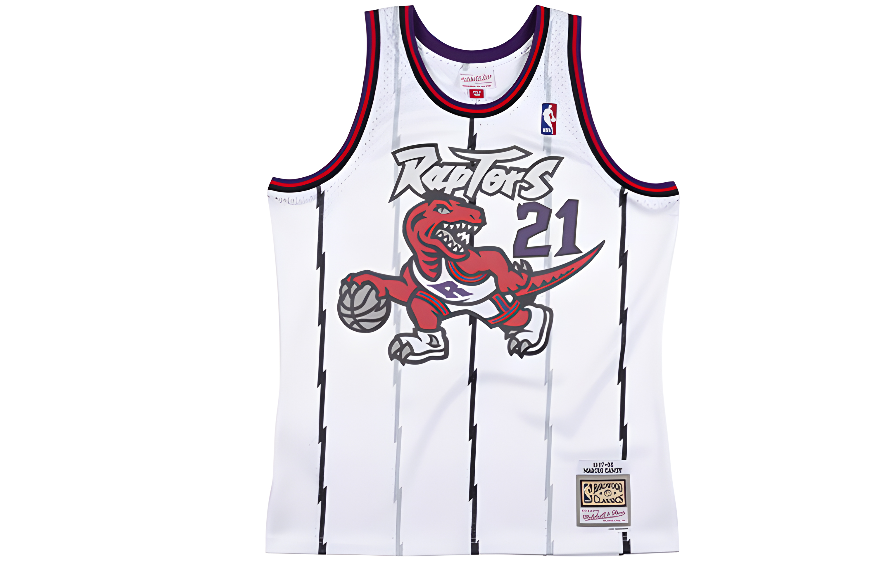 Mitchell Ness Mitchell & Ness NBA Raptors Camby #21 Retro Basketball Jersey White (97-98). SMJYLG19078-TRAWHIT97MCM 圖 2