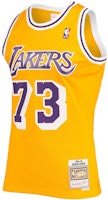Mitchell Ness Mitchell & Ness NBA Retro Basketball Jersey 98-99 Lakers Dennis Rodman #73 Yellow. SMJYCP20064-LALGOLD98DRD Mitchell Ness Mitchell & Ness NBA Retro Basketball Jersey 98-99 Lakers Dennis Rodman #73 Yellow. SMJYCP20064-LALGOLD98DRD