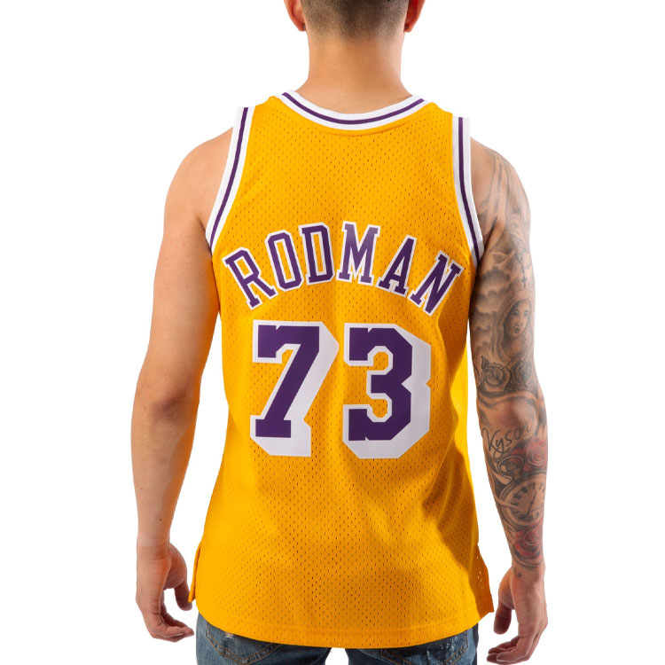 Details for ミッチェル＆ネス NBA レトロ バスケジャージ 98-99 レイカーズ デニス・ロッドマン #73 イエロー SMJYCP20064-LALGOLD98DRD